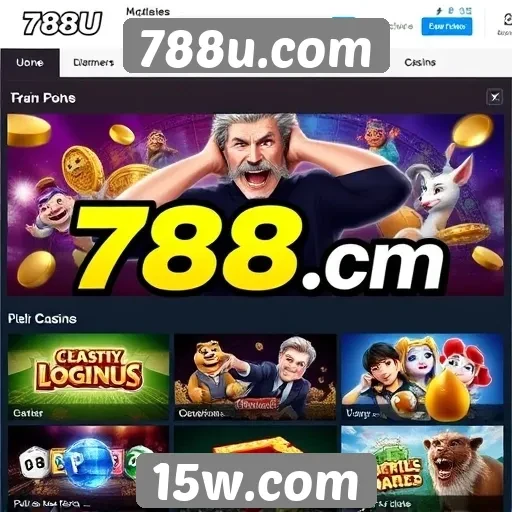 Variedade de jogos disponíveis em 788u.com